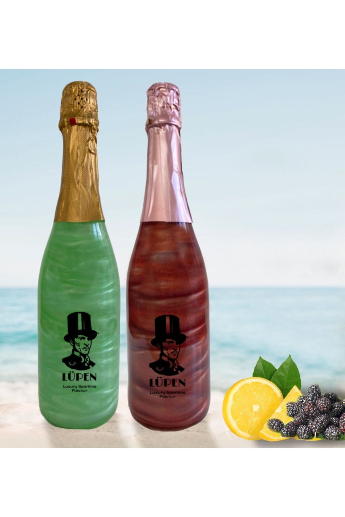 Lüpen Simli Lux Nane Limon Karadut Aromalı 750 Ml Gazlı İçecek 2 Adet