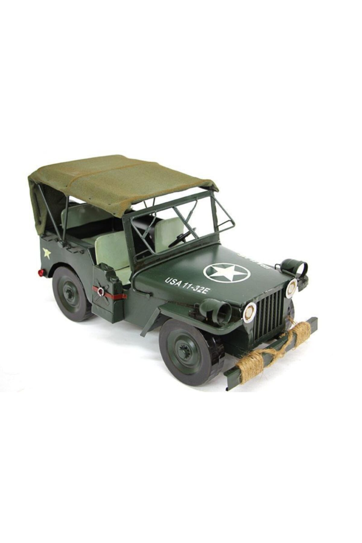 yöndem Dekoratif Metal Jeep Vintage Biblo Ev Ofis Hediyelik