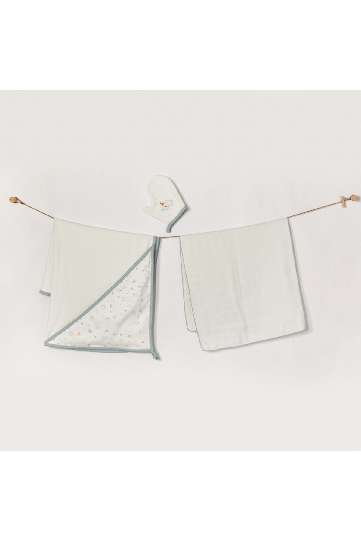 andywawa A Bebek Havlu Takim 3'lü Set Towel Muslin Set Happy Birthday To You