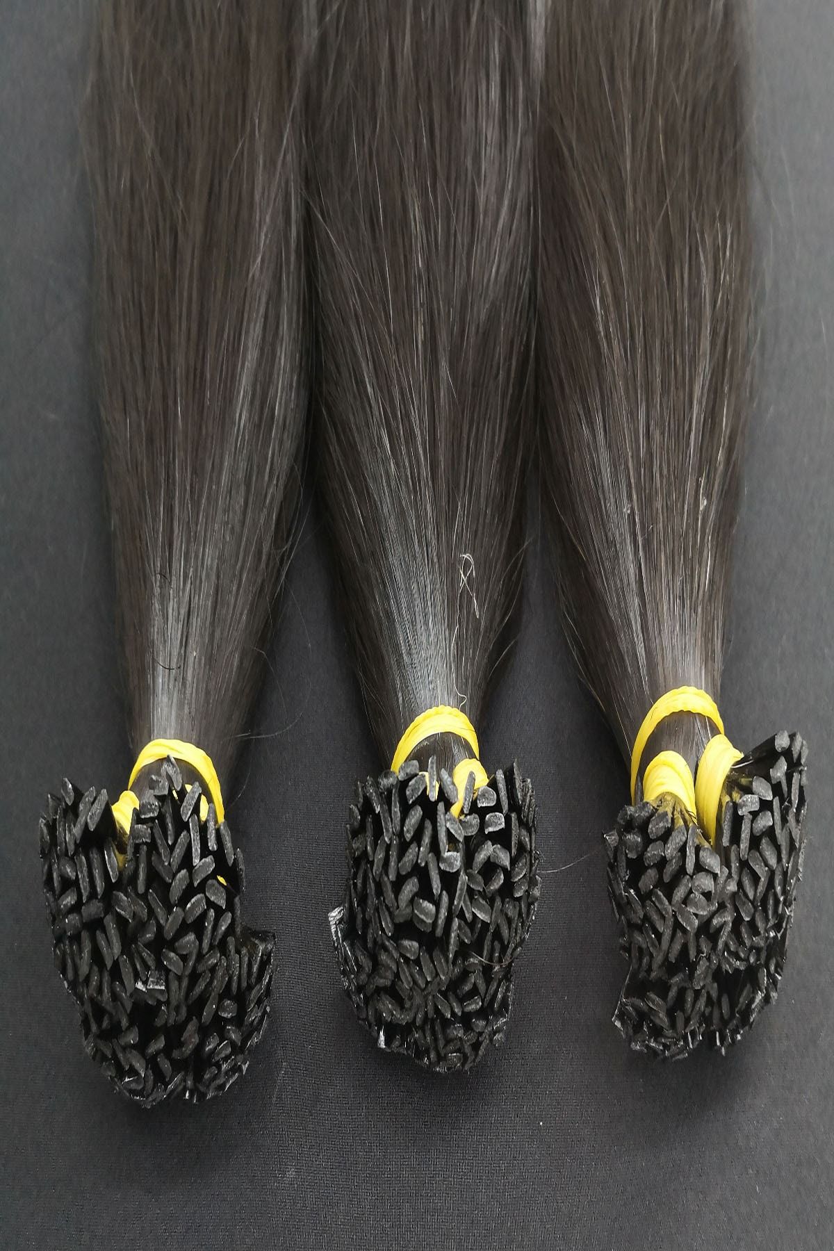 HalitCan HairKing Birinci Sınıf Doğal (Koyu Kestane ) 70 cm 40gr. Mikro Kaynak Kafadan Kesilme Hint Saçı 100% Gerçek