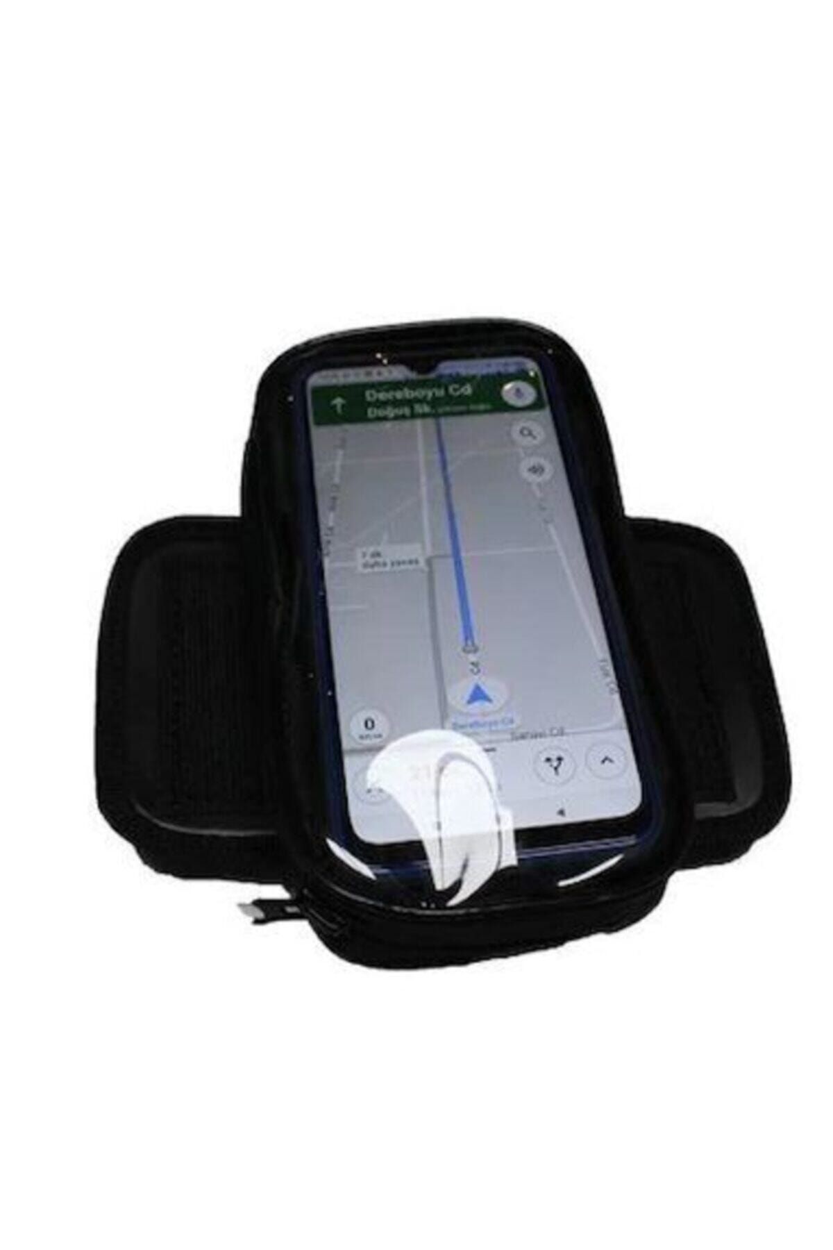 PVC Motosiklet Kola Takılan Çantalı Telefon Tutucu