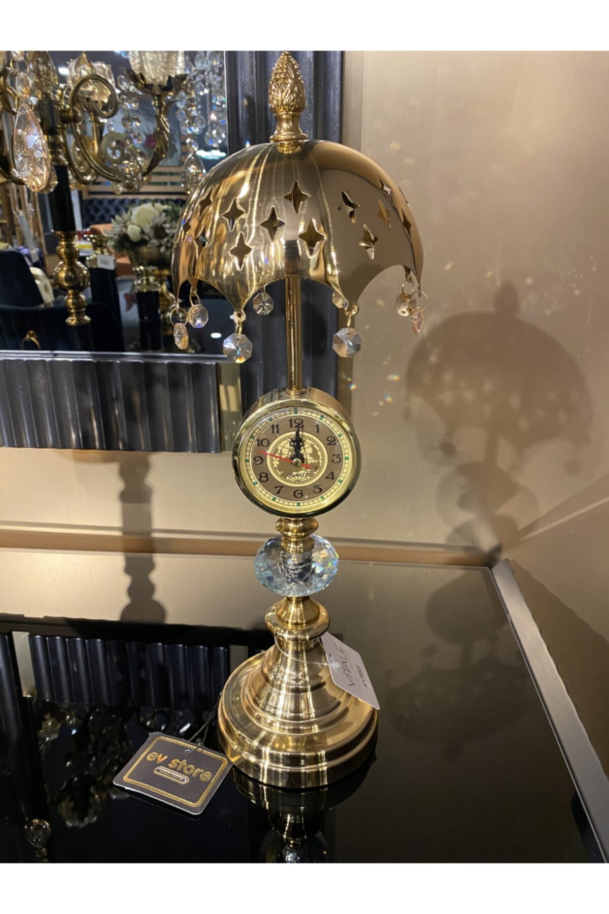 Vitale Gold Şemsiyeli Masa Saati
