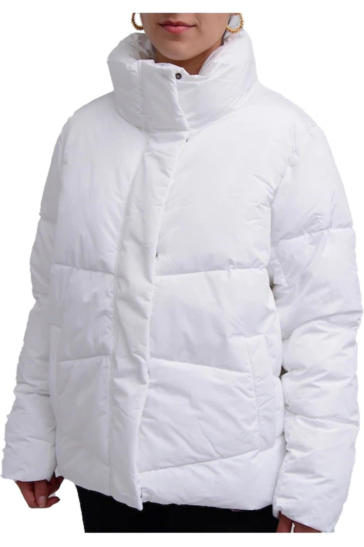 lumberjack 101044492 Ct787 Agata Coat W Mont Beyaz Kadın Mont