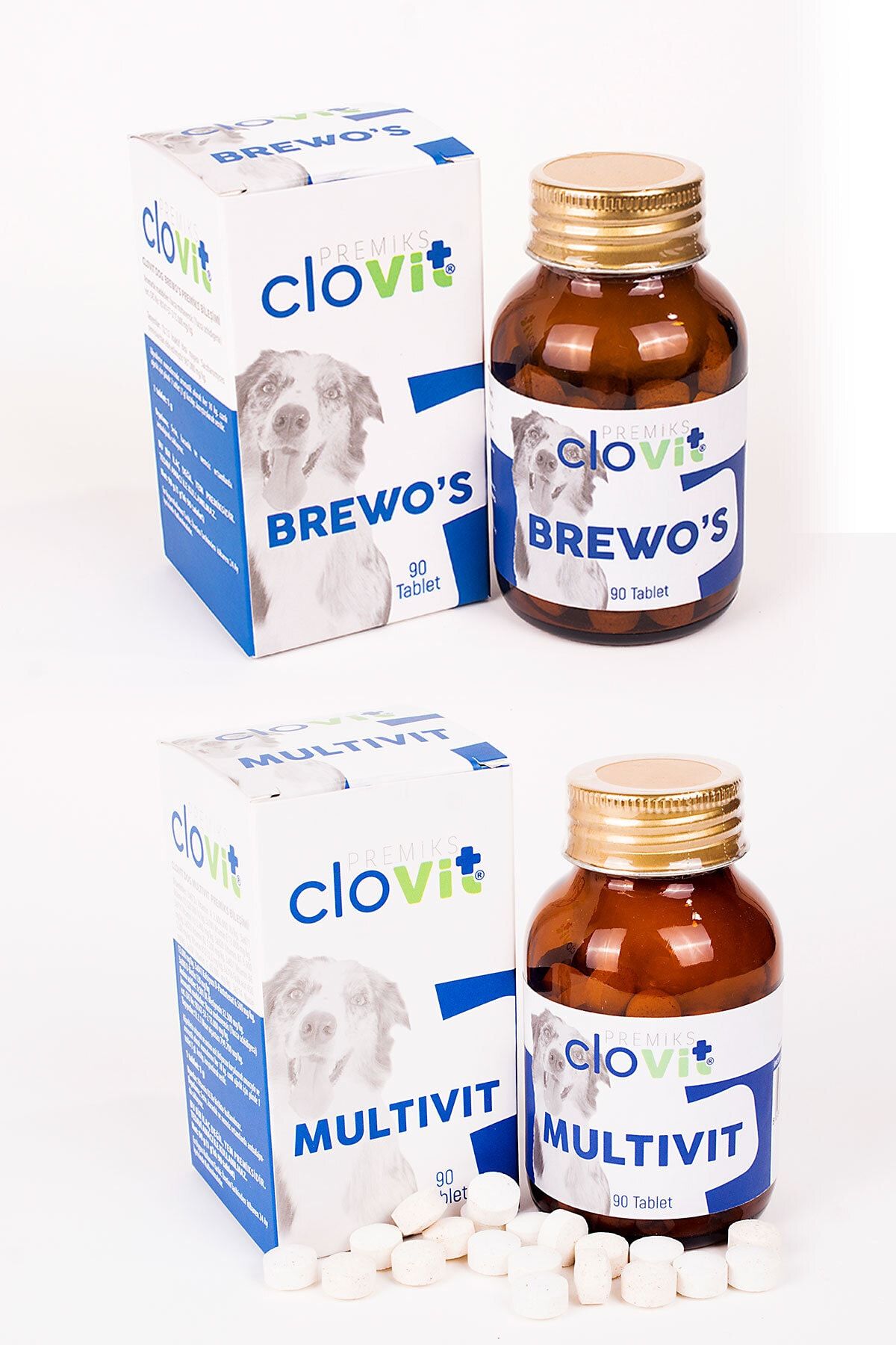 Clovit Dog Brewo's + Dog Multivit Avantajlı 2'li Set 8680434202304