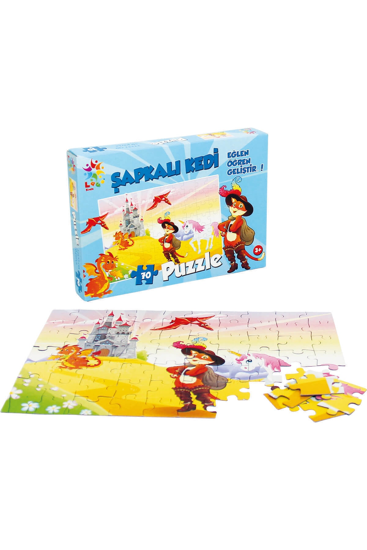 LAÇO Laço Şapkalı Kedi 70 Parça Çocuk Puzzle Lc012 /