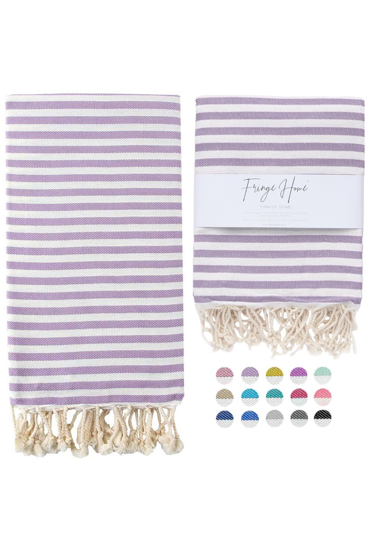 Fringe Home Çizgili Peştemal Lila