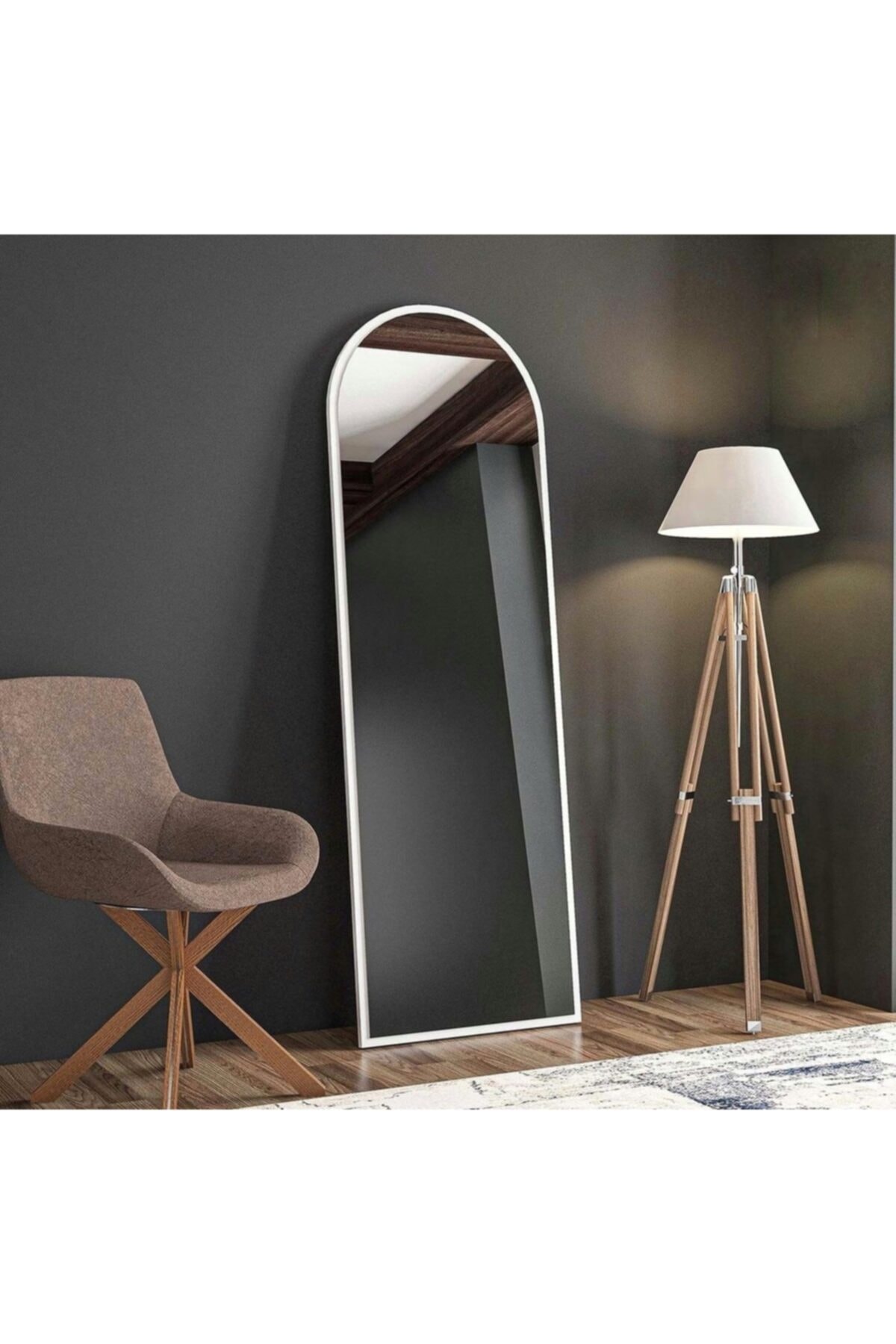 nysamo Beyaz Antre Koridor Konsol Duvar Salon Banyo wc Ofis Çocuk Yatak Odası Boy Ayna 120x40 cm