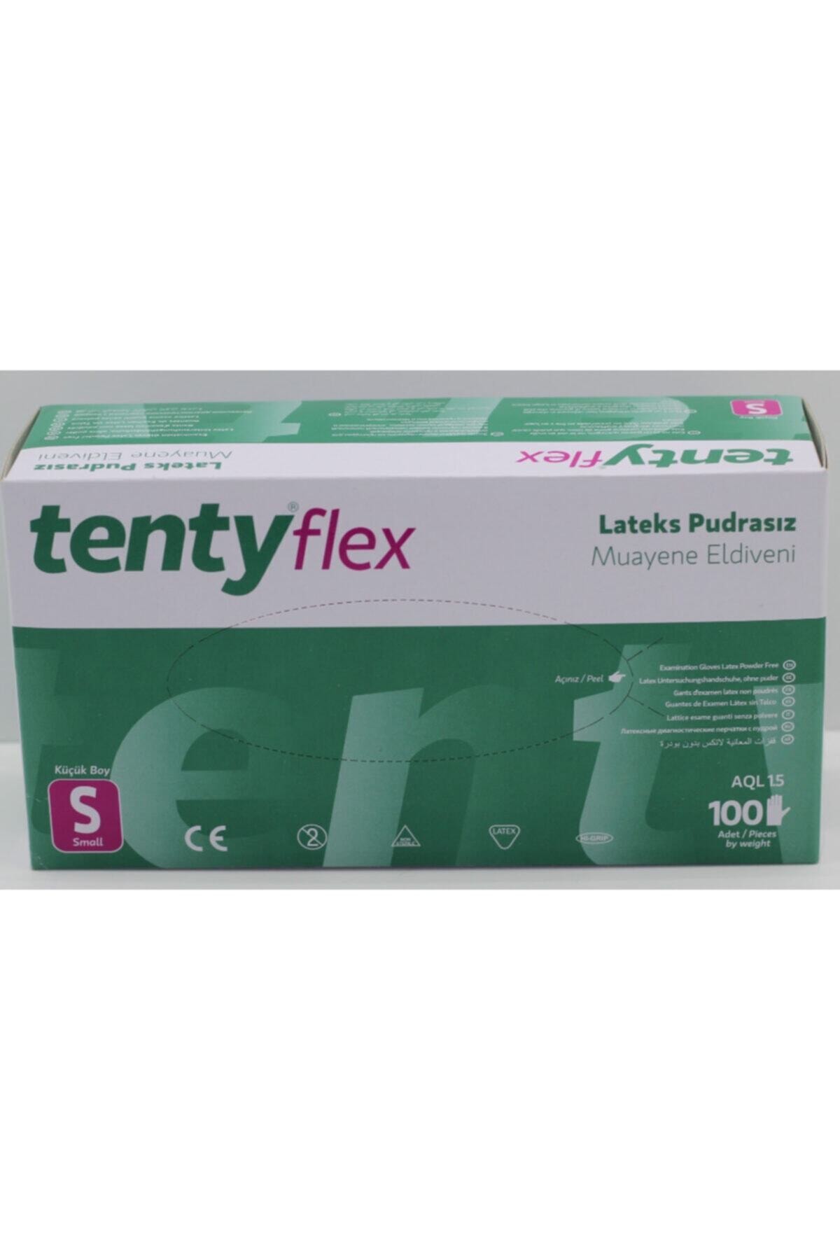 ipek medikal Tenty Flex Lateks Pudrasız Eldiven Small 100'lü