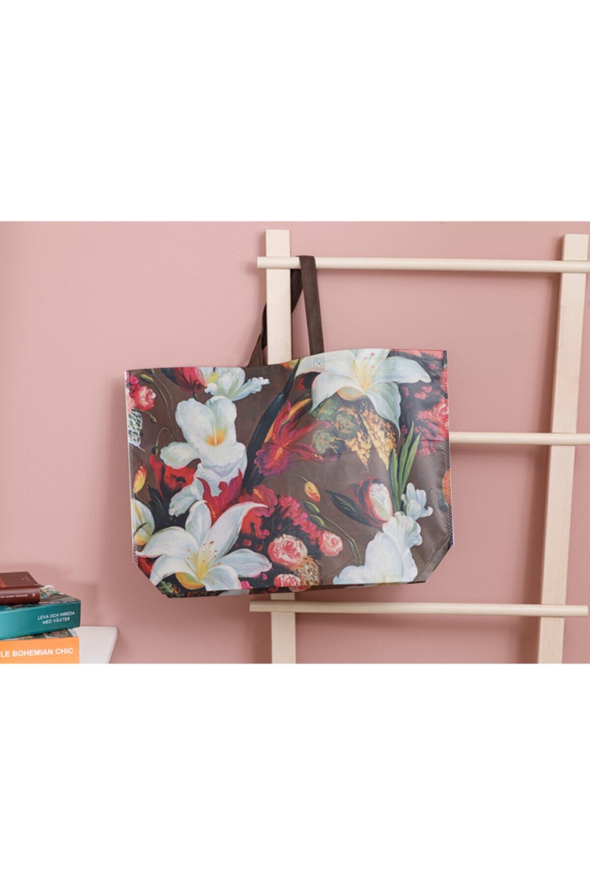 English Home Art Bloom Alışveriş Çantası 54,5x38 Cm Bordo