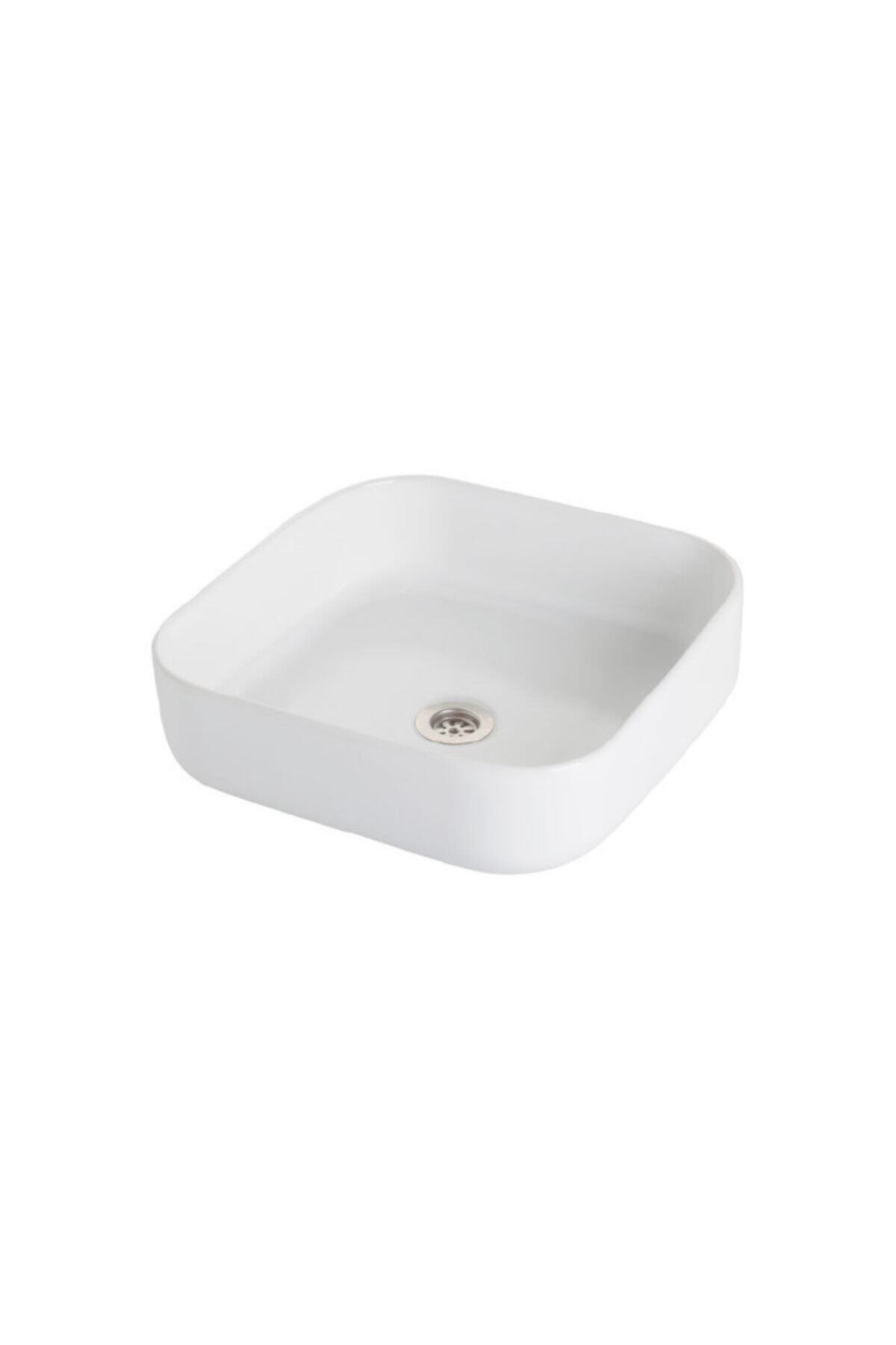 GÜRAL VİT Nova Mobilya Üstü Lavabo - Beyaz (42x42)