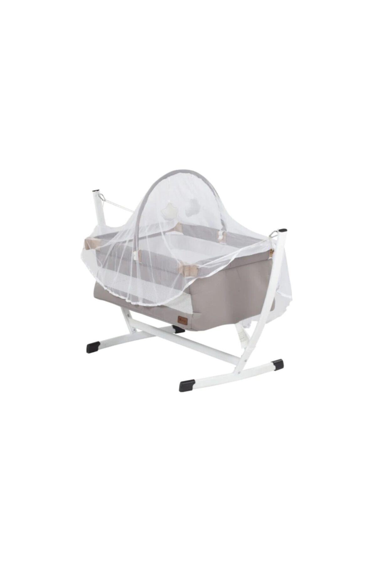 Jaju Baby Lucca Hamak Anne Yanı Açık Gri Bebek Hamağı Beşiği And1065