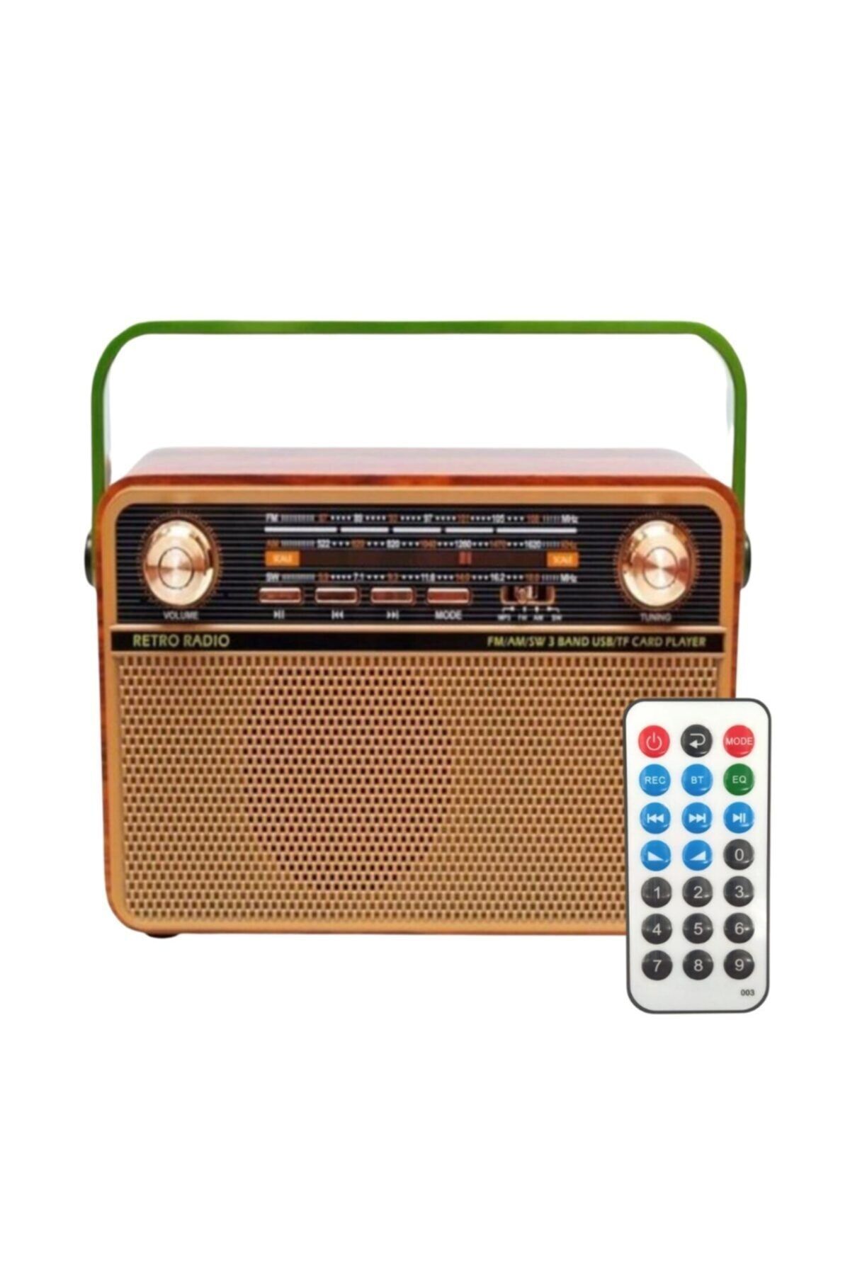 5DM 505b Dekoratif Eskitme Nostalji Uzaktan Kumandalı Radyo Usb/aux/hafıza Kartı/bluetooth/şarjlı