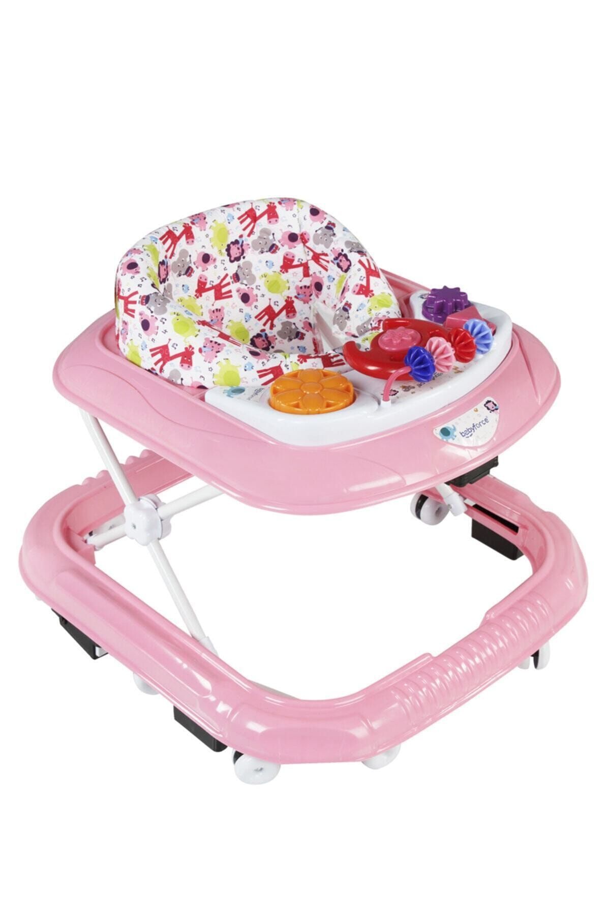 Baby Force Bf-02 Kornalı Yürüteç Pembe