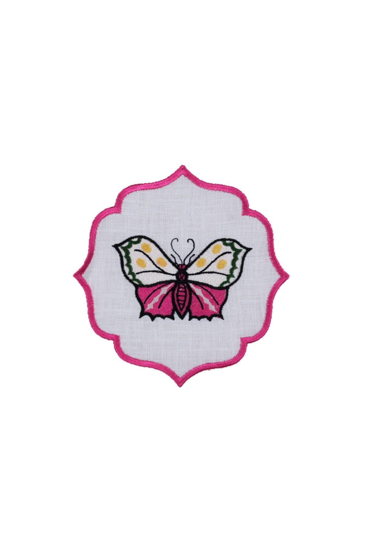 lora home Pembe Kanat Kelebekli Kokteyl Peçete
