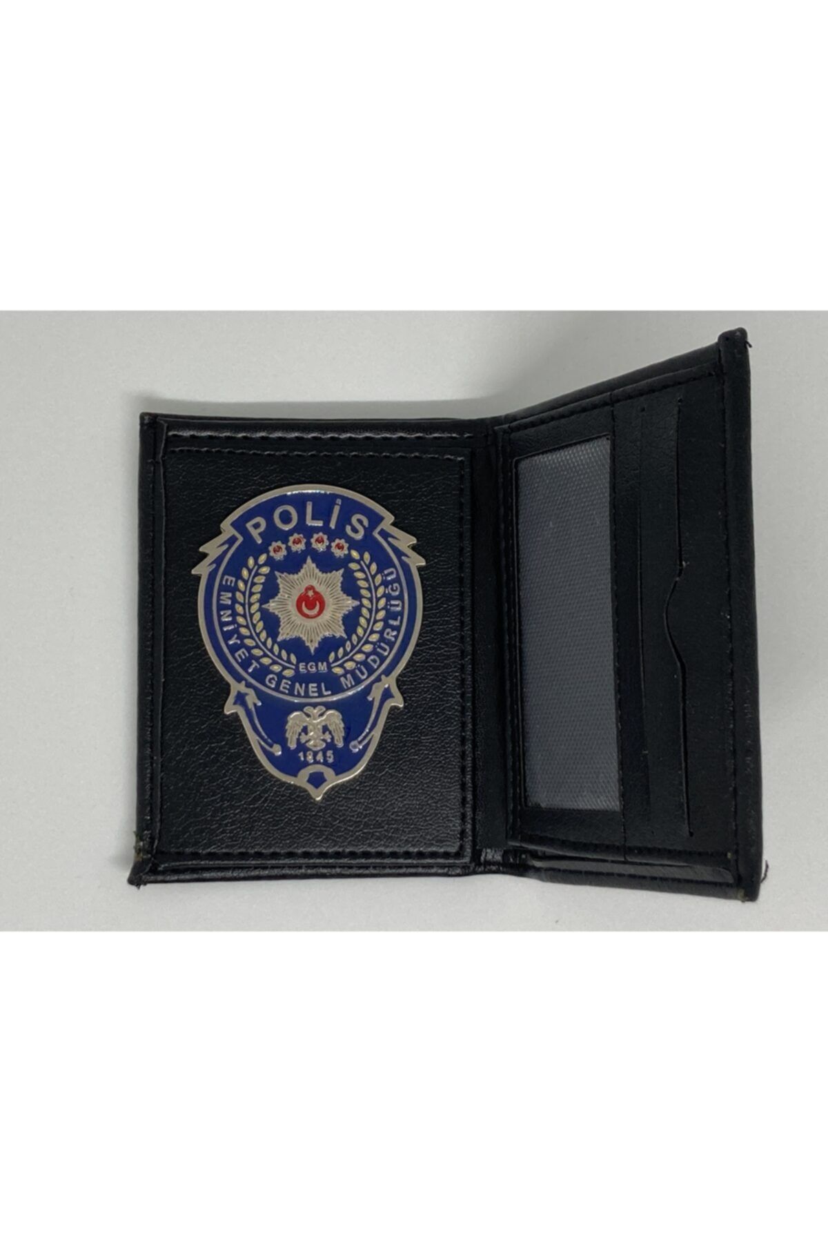 Asperas Grup Poliss Vaketa Deri Cüzdan Armalı (MAVİ)