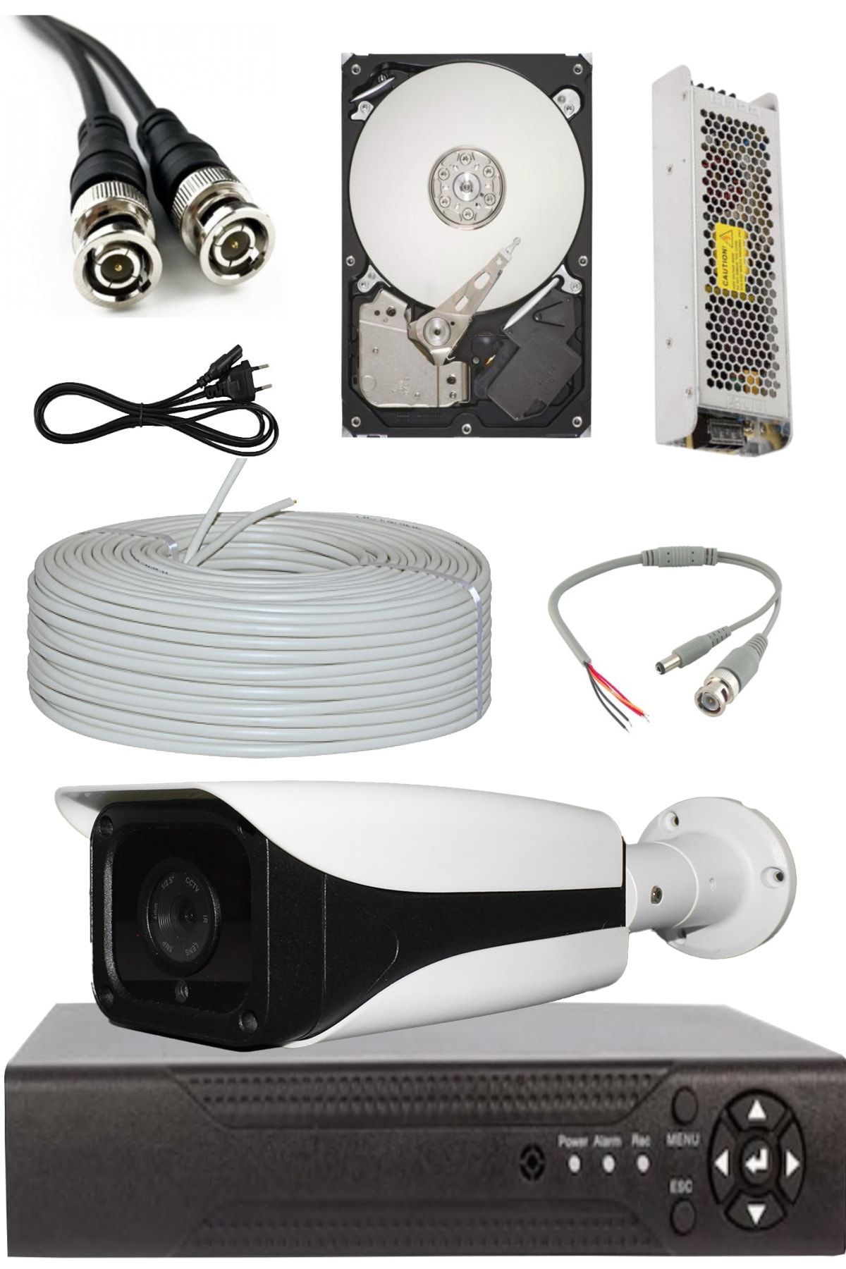 ELİTCAM Elit Metal Dahua Kasa 1 Kameralı Pro Set Full Hd 1080p Hdd Dahil