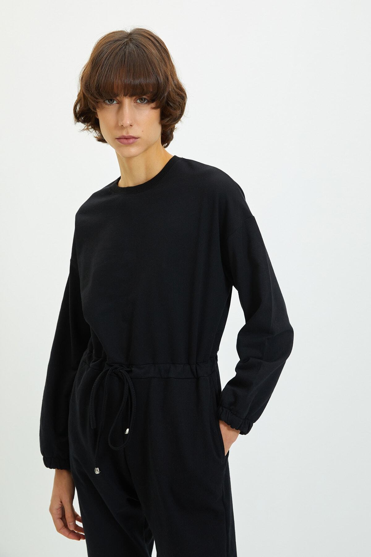 TRENDYOLMİLLA Siyah Örme Tulum TWOAW22TU0159