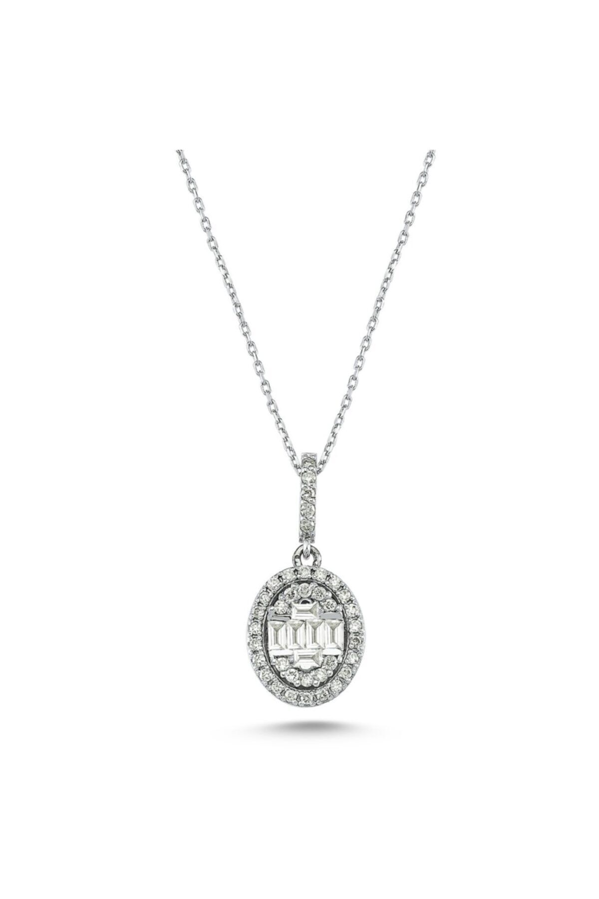 lavie diamond Baget Oval Pırlanta Kolye