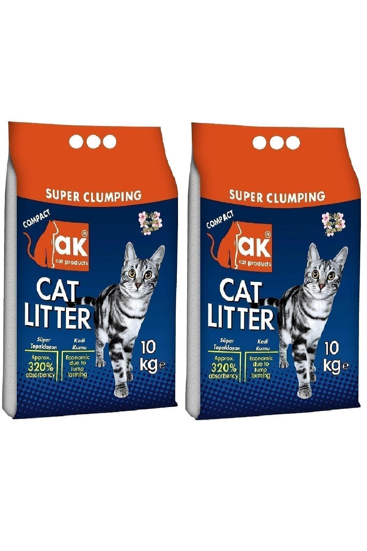 Akkum Bebek Pudralı Kedi Kumu Ince 10 Kg X 2 Adet