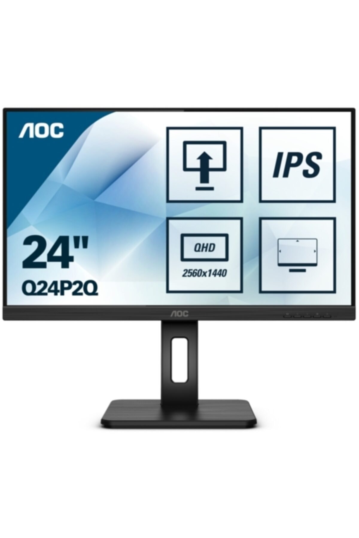 Aoc 23.8 Q24p2q Ips Pivot Mm Monitör 4ms Siyah