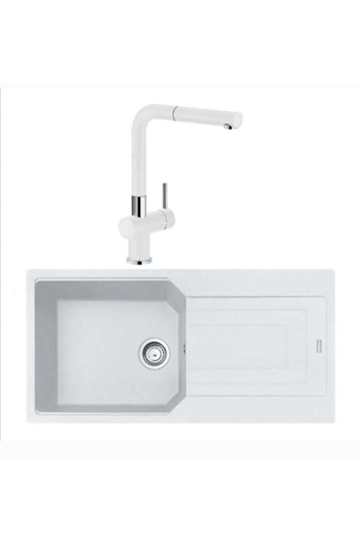 Franke Urban Ubg 611 Bianco Granit Eviye Bianco Armatür Seti