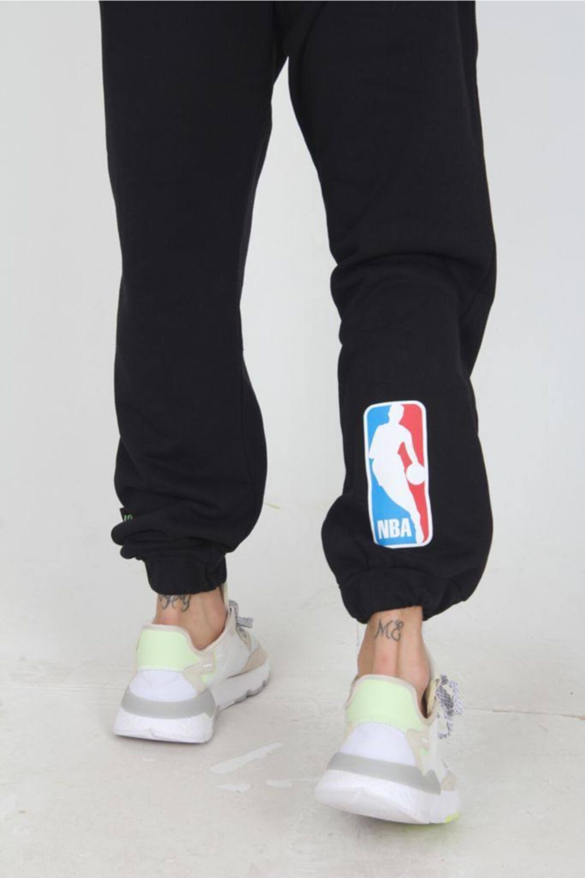 TAXIMMIX Unisex Siyah Renk Baskı Detaylı Beli Ve Paçası Lastikli Eşofman Altı