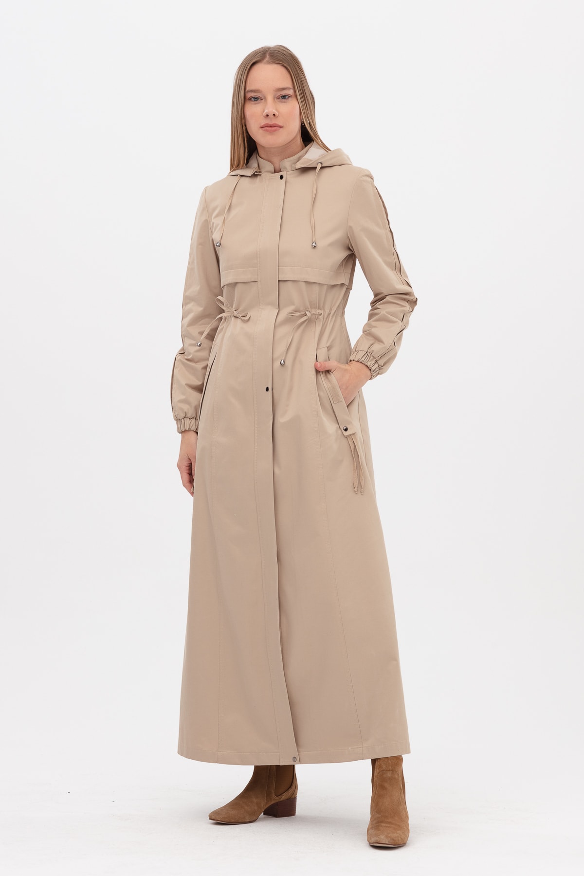 Nihan Beli Büzgü Detaylı Kap Bej