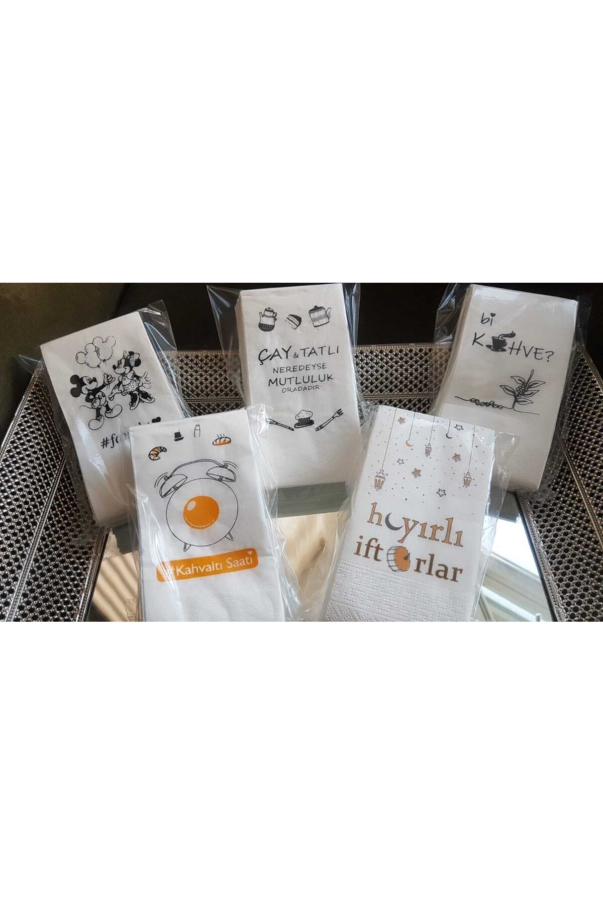 PeçeteAtölyesi 5'li Set Baskılı Peçete No.4