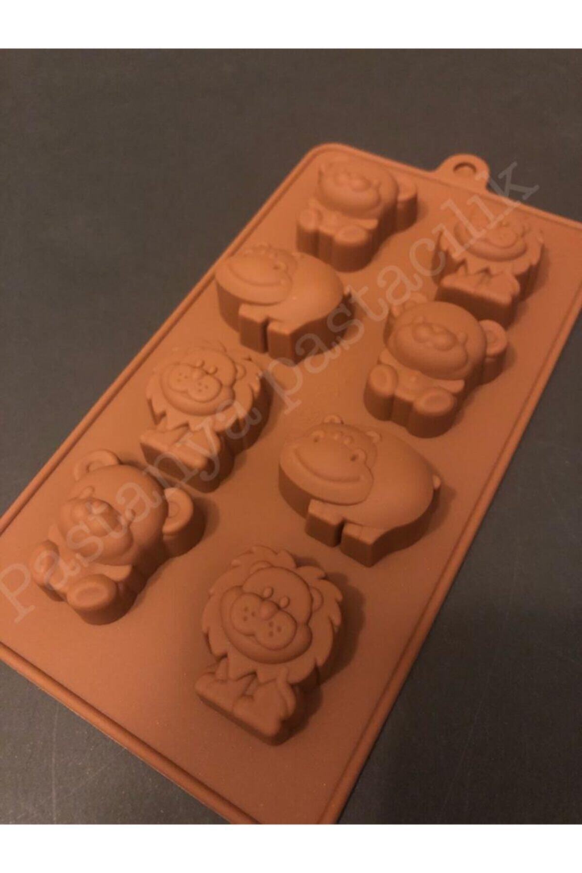 PASTANYA Çikolata Kalıbı Silikon Safari Orman Hayvanları Desenli