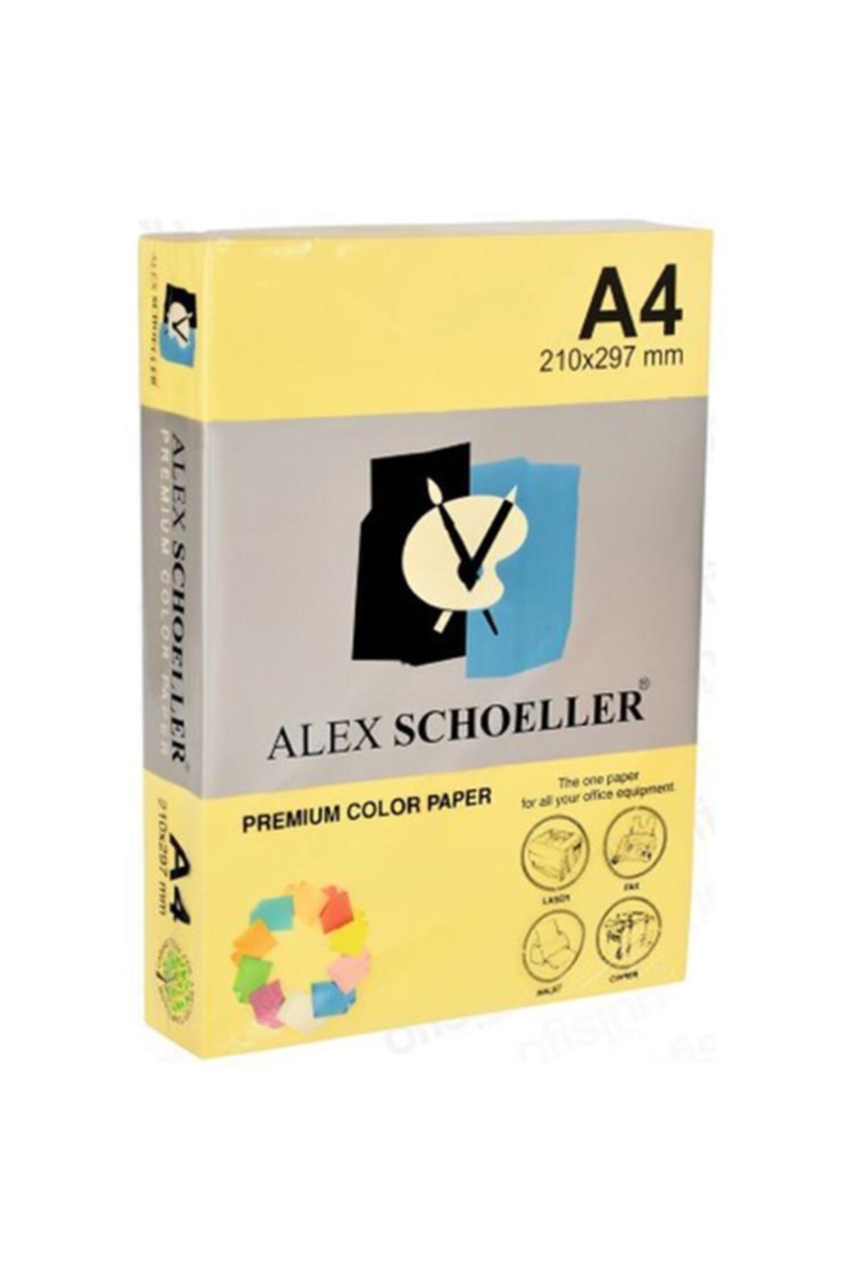 Alex Schoeller A4 Fotokopi Kağıdı 250'li Açık Sarı Alx-515