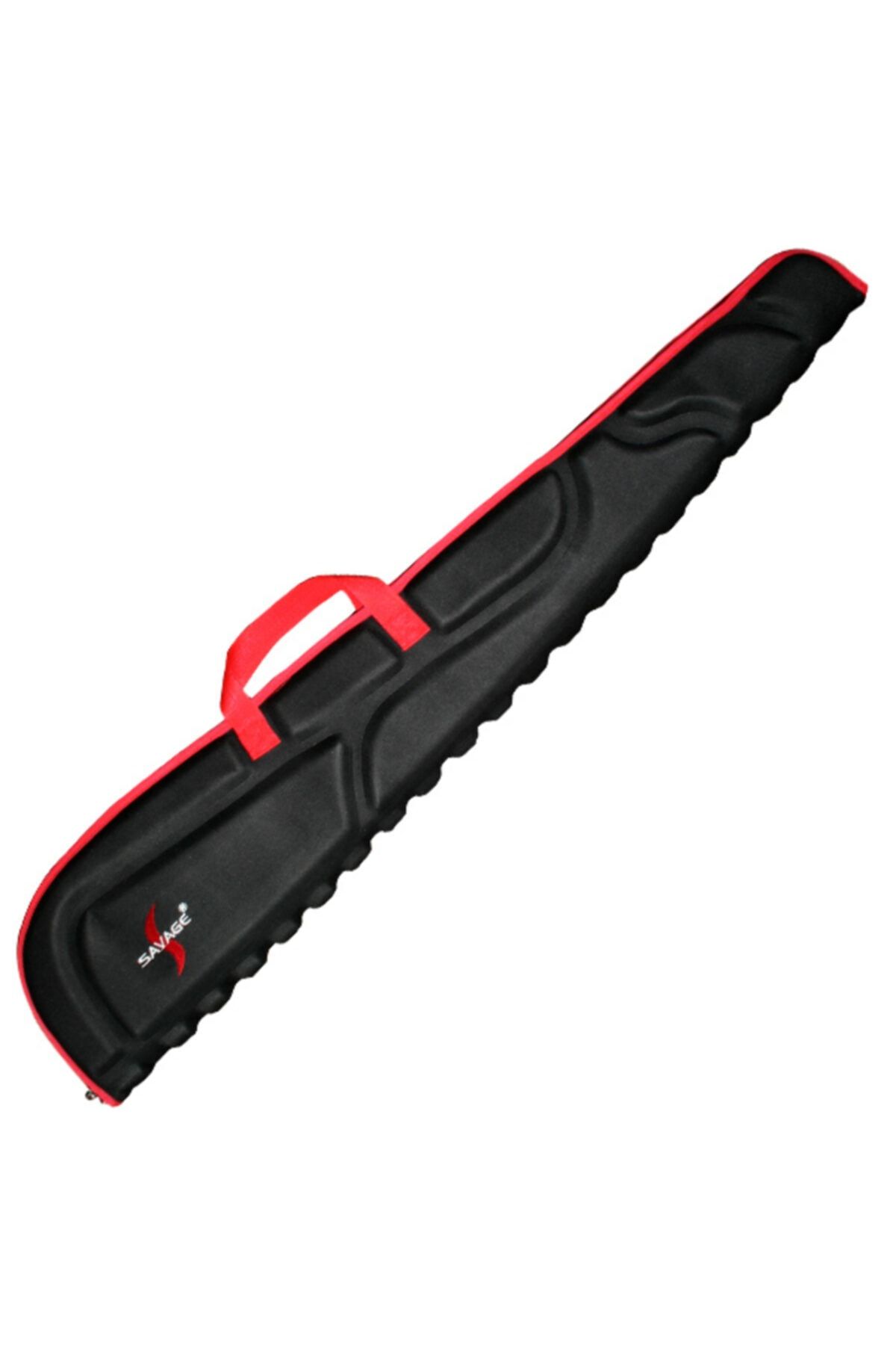 SAVAGE Sn.35017 Kabartmalı Kırmızı-siyah Lüks Tüfek Kılıfı 120 Cm