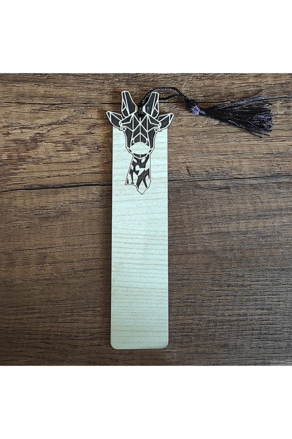 Bereket Tasarım Ahşap Minimalist Zürafa Desenli Kitap Ayracı