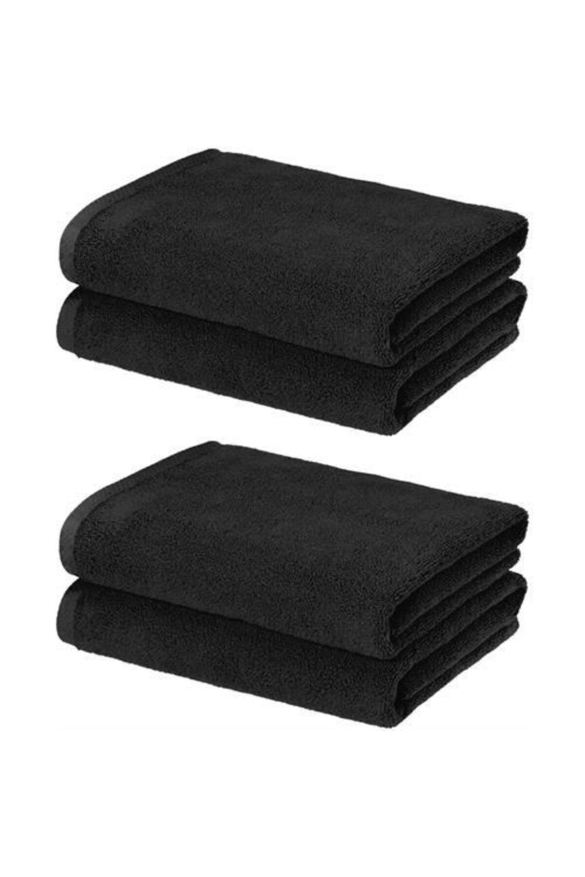 Transformacion 4'lü Mikrofiber El Yüz Spor Havlusu 50x90 Siyah 6'lı Indirimli Paket