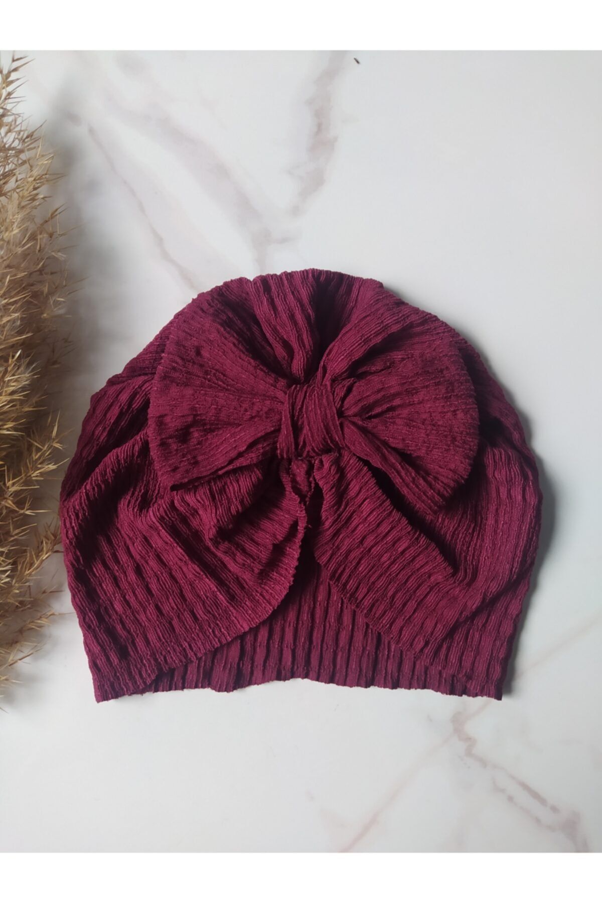 Mellonia Cc Bordo Fiyonk Dikişsiz Bebek Bone