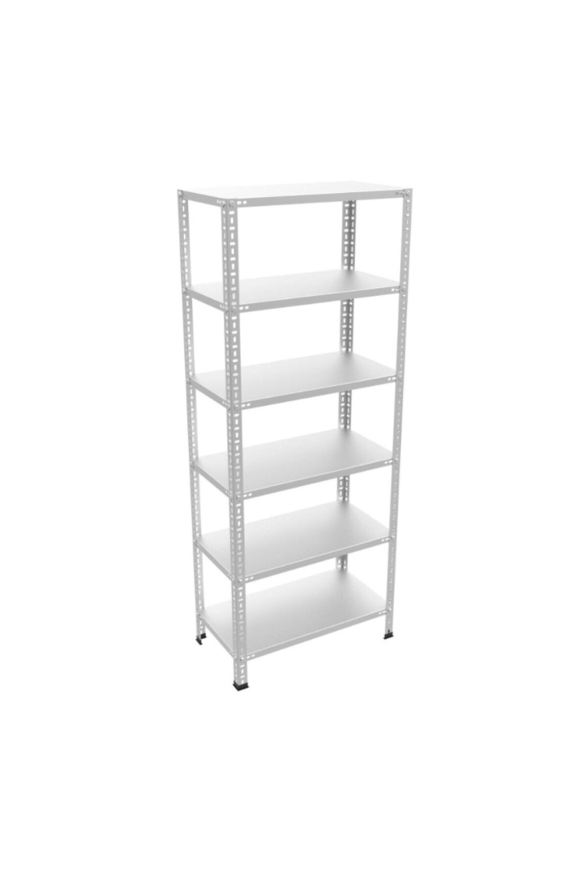 RafBurada 6 Katlı Galvaniz Çelik Raf 1.00 Mm-31x75-200cm