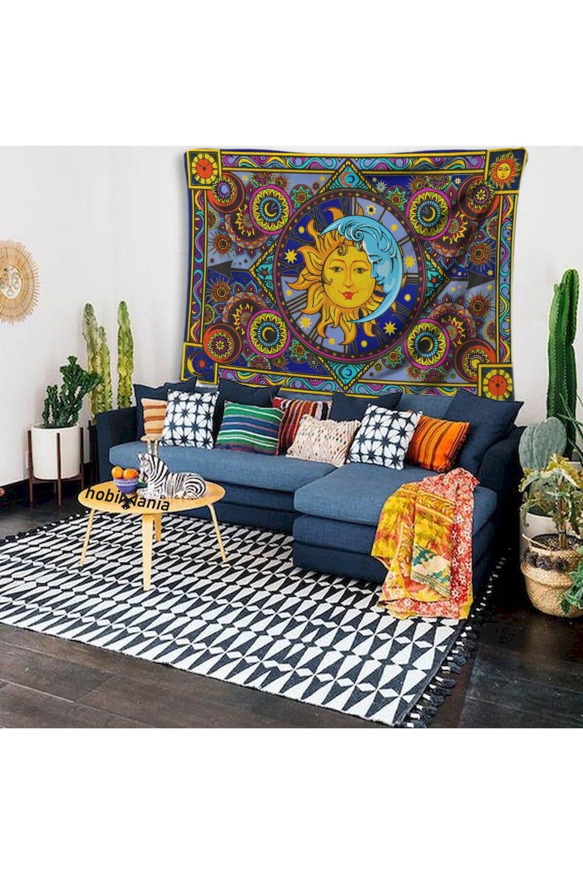 Hobimania Duvar Örtüsü Tapestry Güneş Ve Kız 150x200 Cm Duvar Dekorasyon Moda