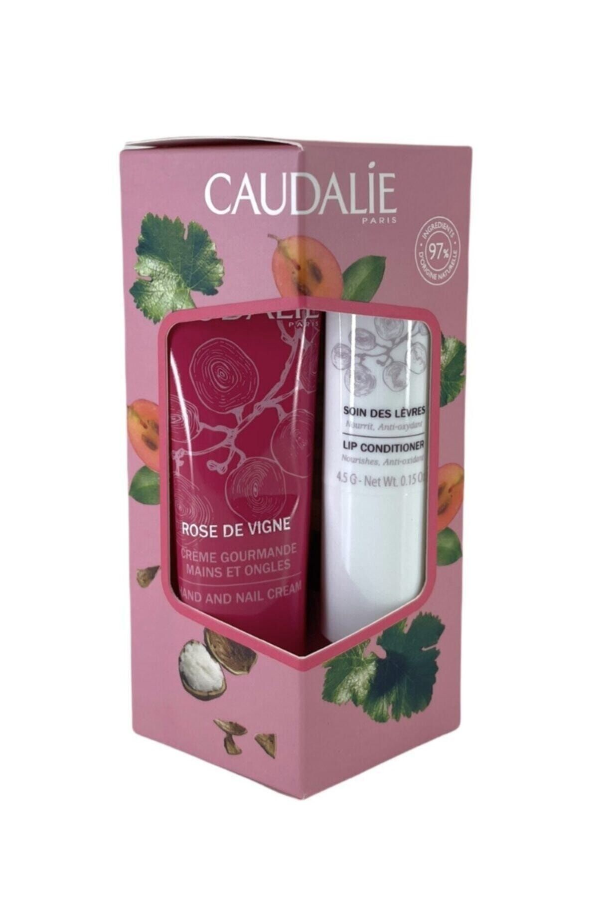 Caudalie Rose De Vigne Kışlık Nemlendirici Bakım Seti 2021 (yeni) / El Kremi & Dudak Kremi