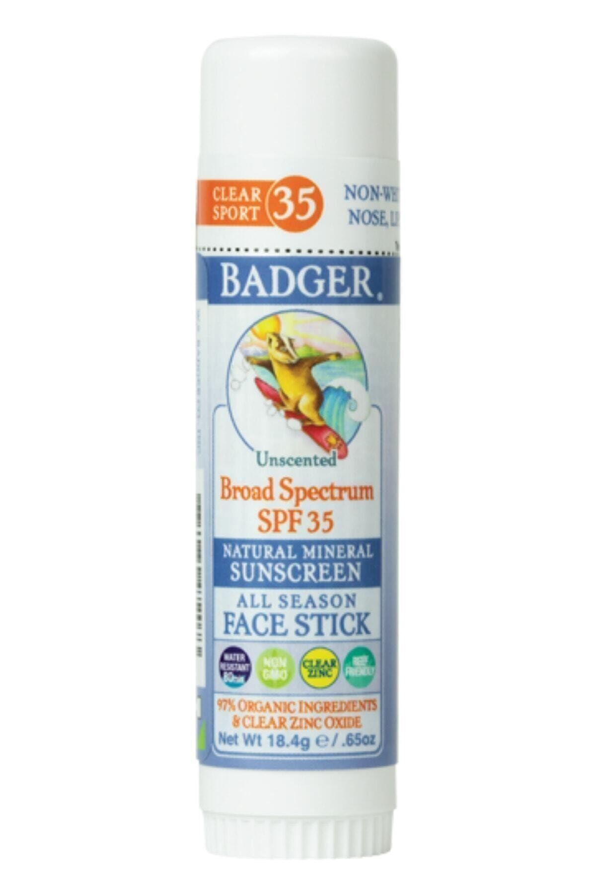 Badger Clear Zinc Kokusuz Güneş Kremi Stick Spf35 (KOLAY SÜRÜLÜM) Db111-1121