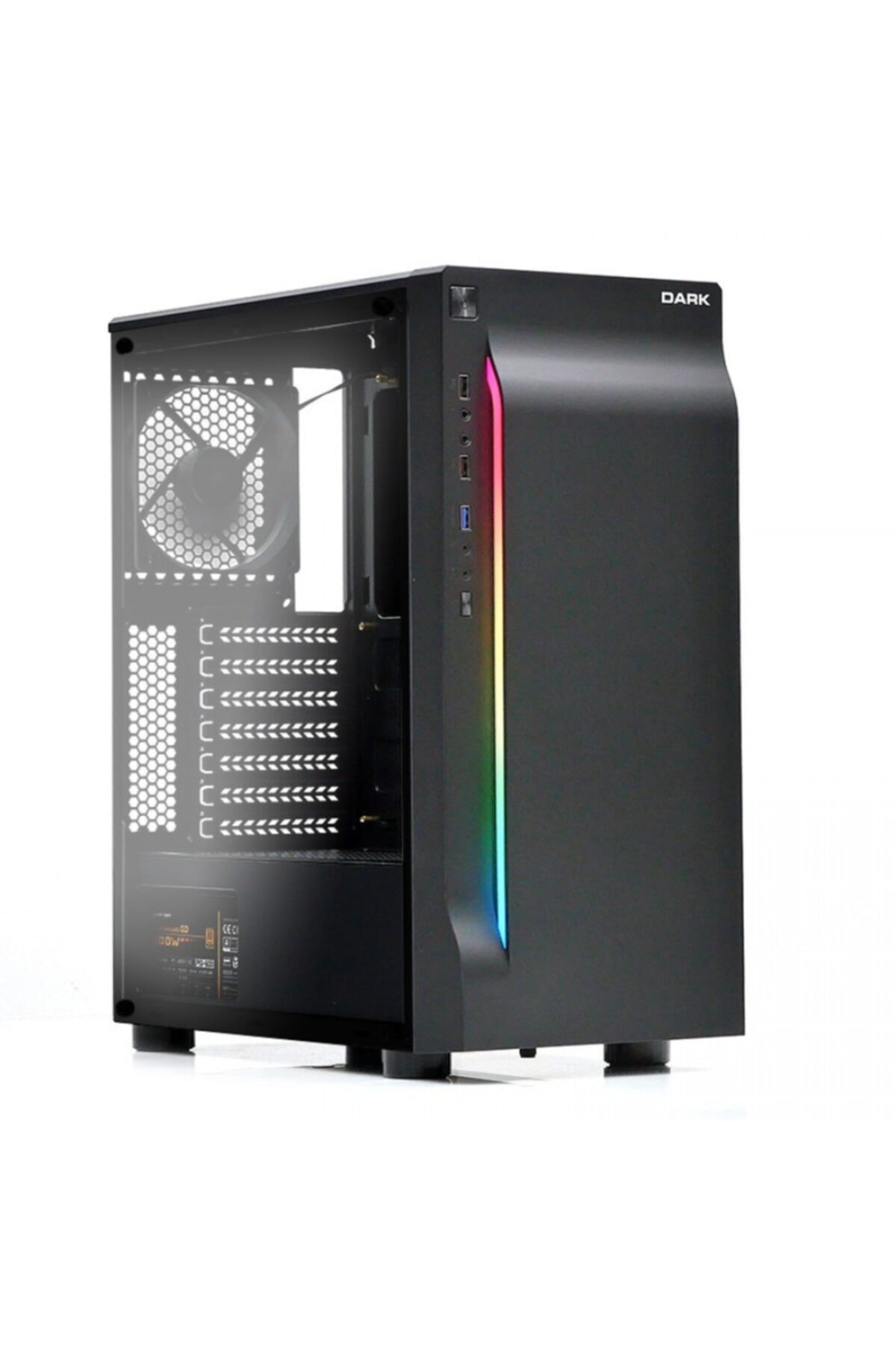 Dark Elegance 400w 2x12 Cm Rgb Fan Atx 2xusb2.0/1xusb3.0 Siyah Kasa Dkchelegance400