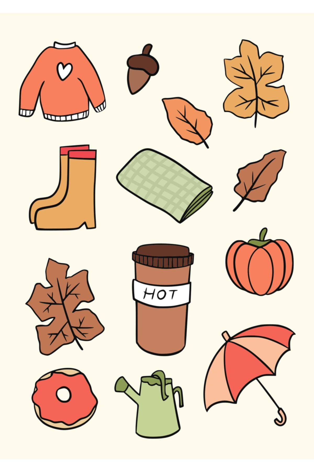 Alaçatı Art Boutiqe Kış Temalı Sticker Seti 13 Adet