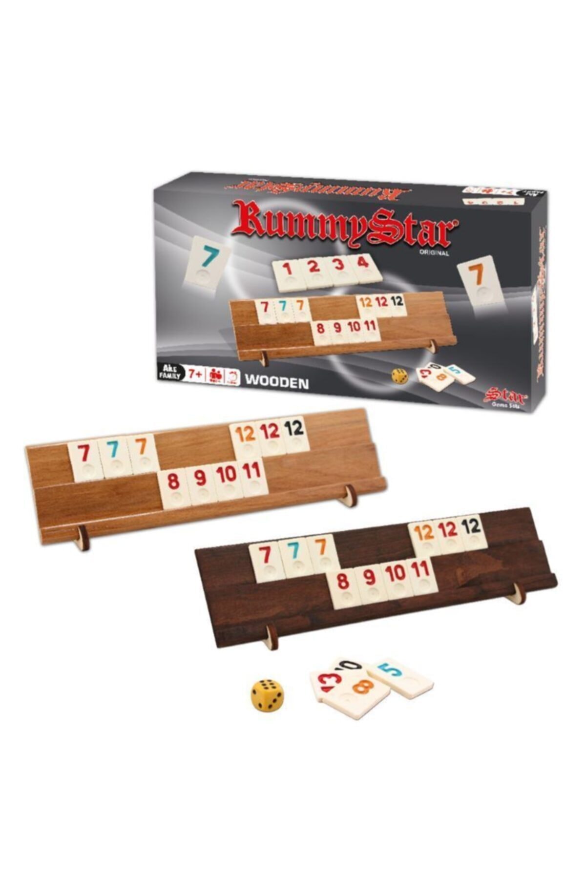 Star Okey Rummy Star Wooden