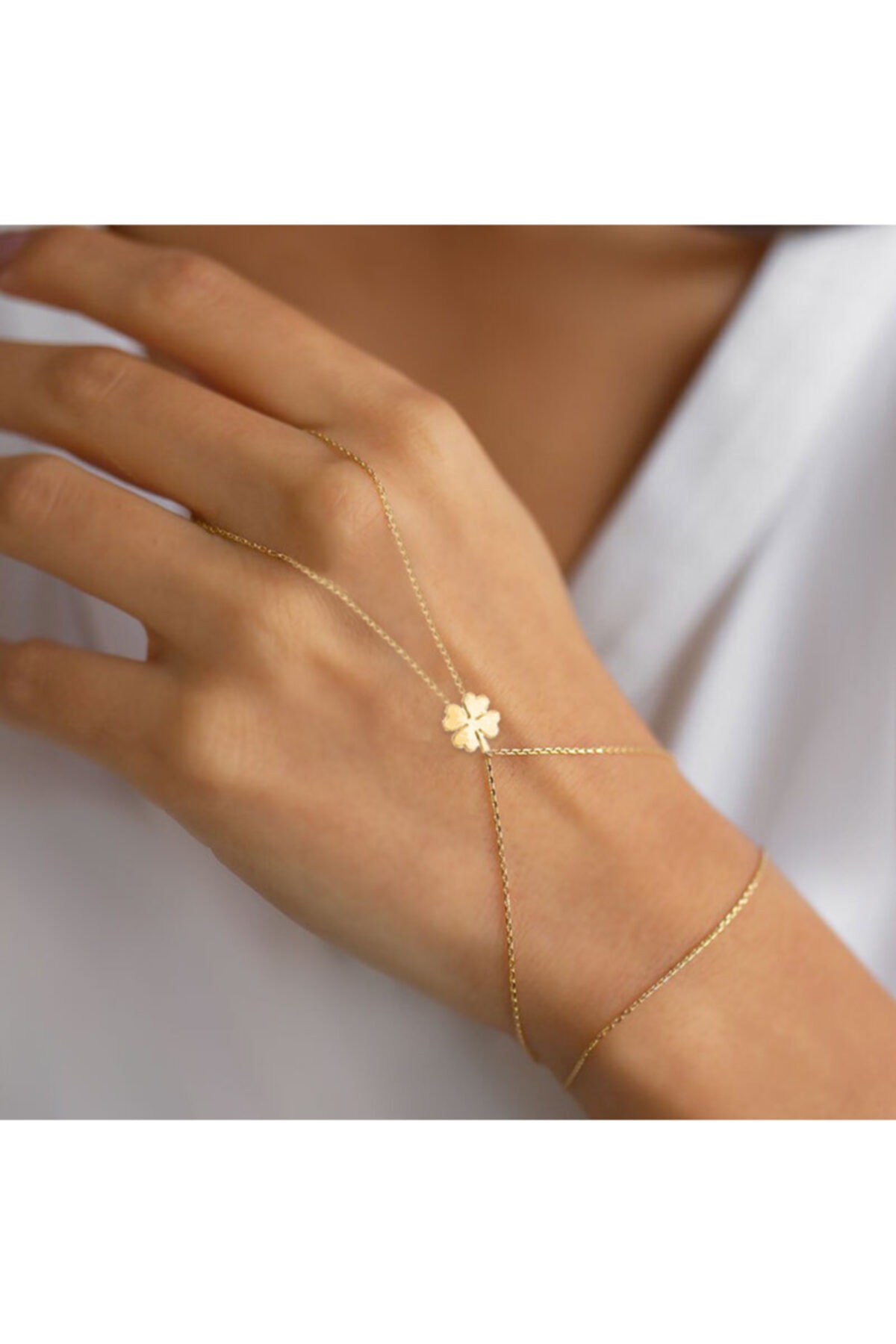 EnginGold 14k Altın Yonca Model Şahmeran