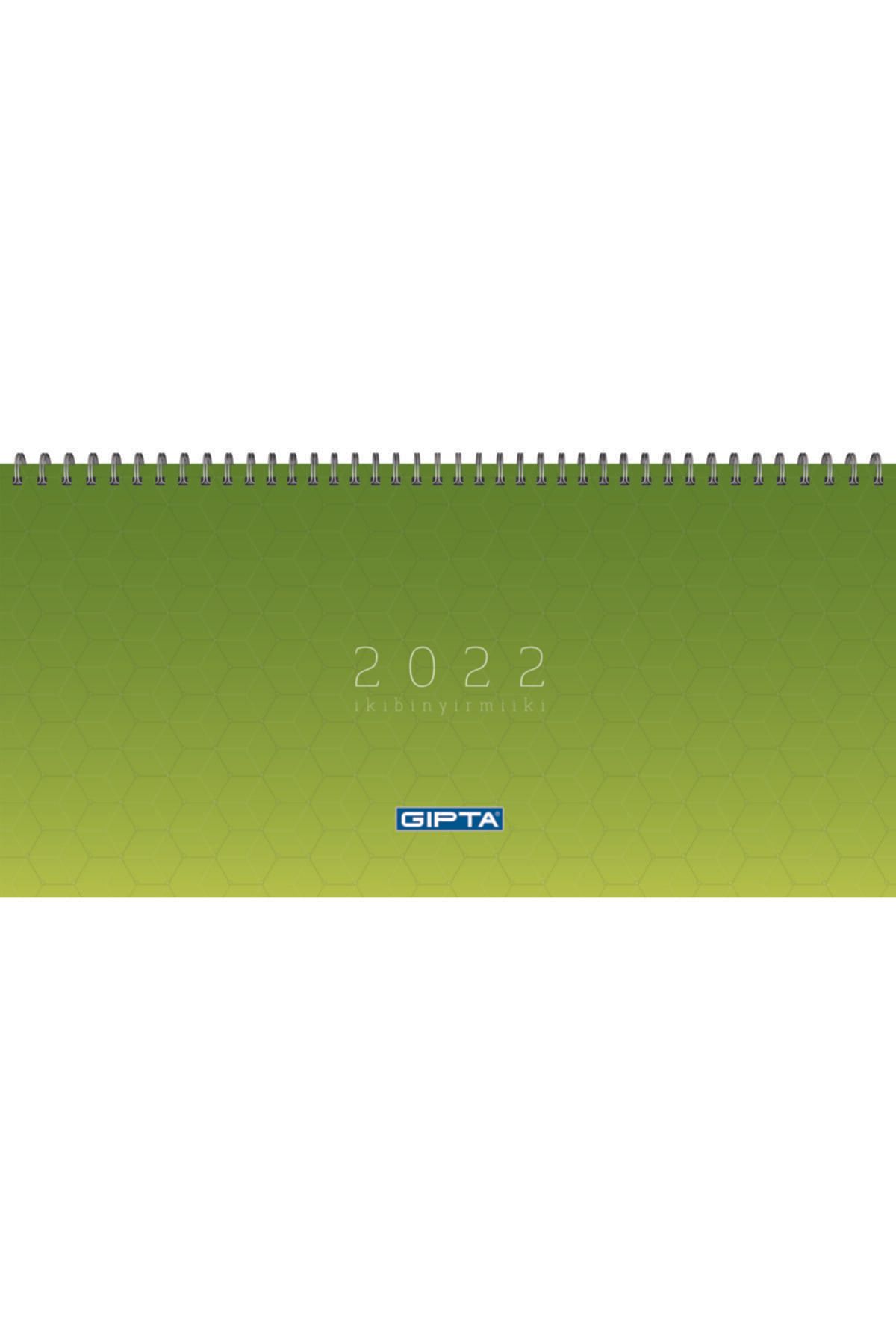 Gıpta 2022 Parc Spiralli Yeşil Haftalık Masa Takvimi 16x33 506-pxk