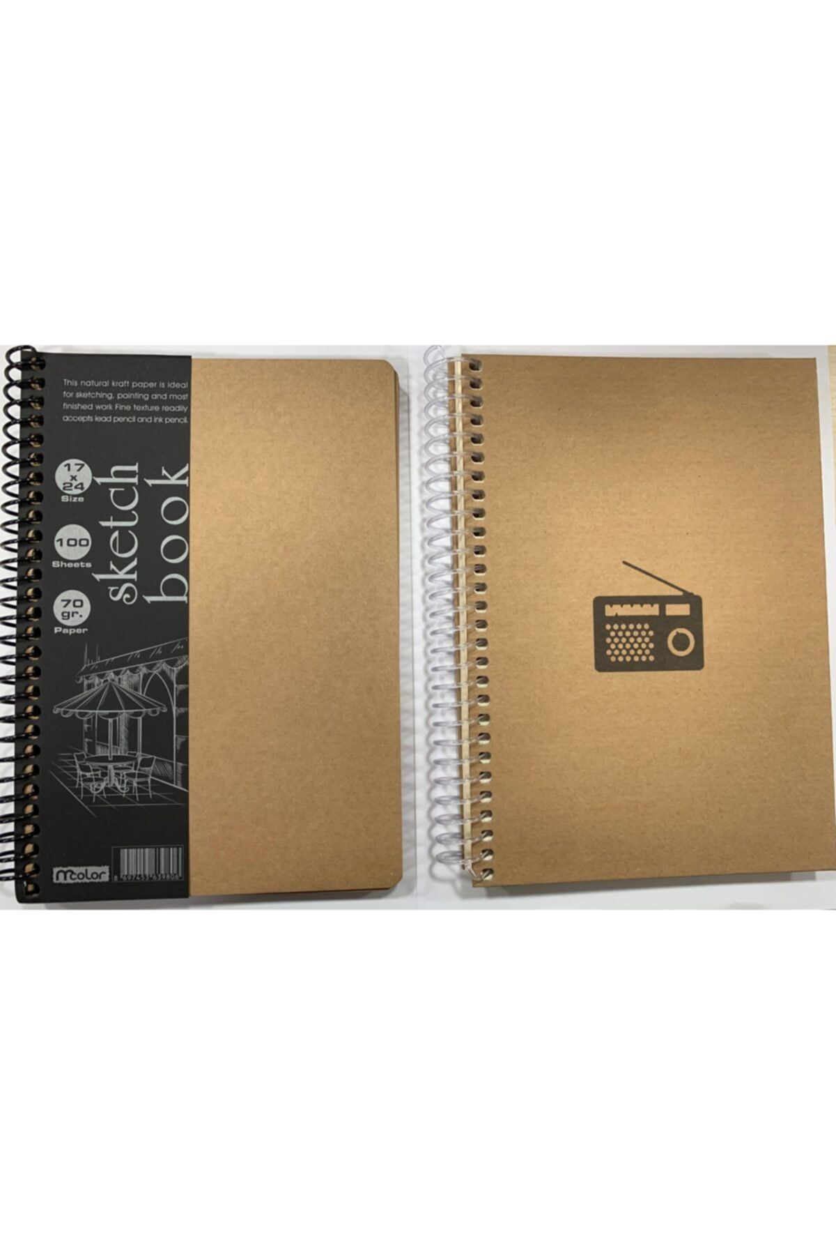NO NAME Sketchbook 17x24 100 Yaprak 70gr  17x24 Kareli 100 Yaprak Defter