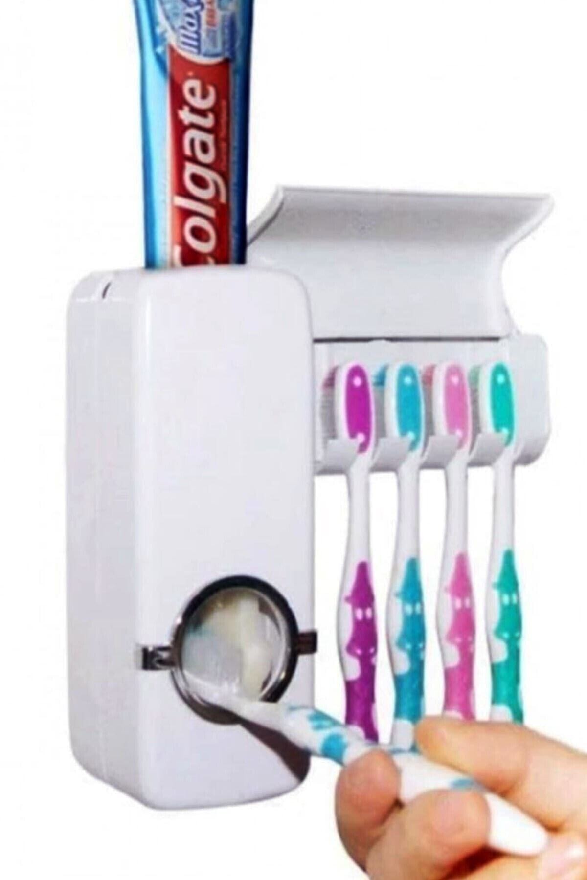 Markafox Diş Macunu Sıkacağı Ve 5'li Fırça Tutucu