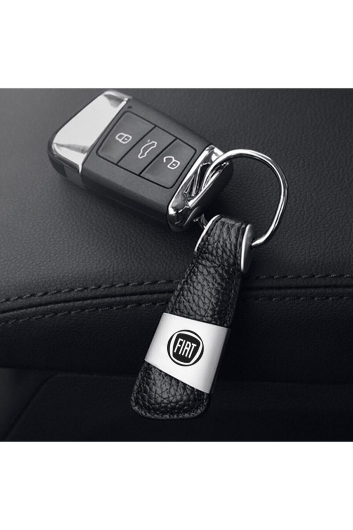 AKINSTORE Fiat Logolu Metal Deri Anahtarlık