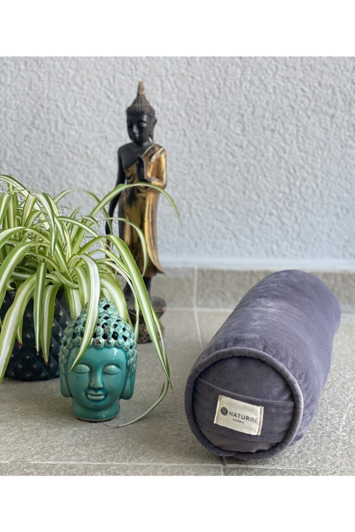 Naturre Kadife Mini Silindir Yoga Bolster