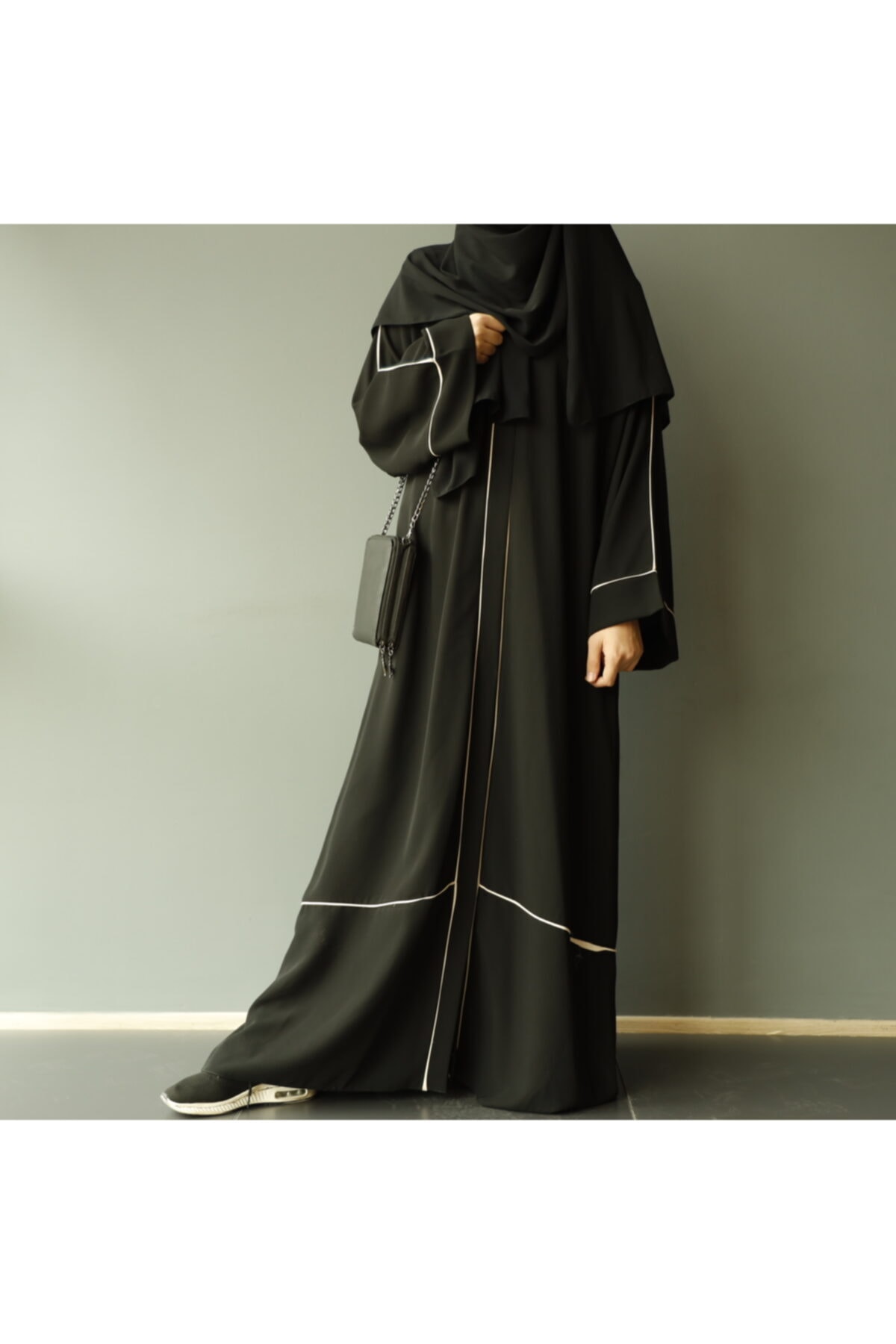 RUHA ŞİFA TESETTUR Biyeli Abaya Bol Abaya