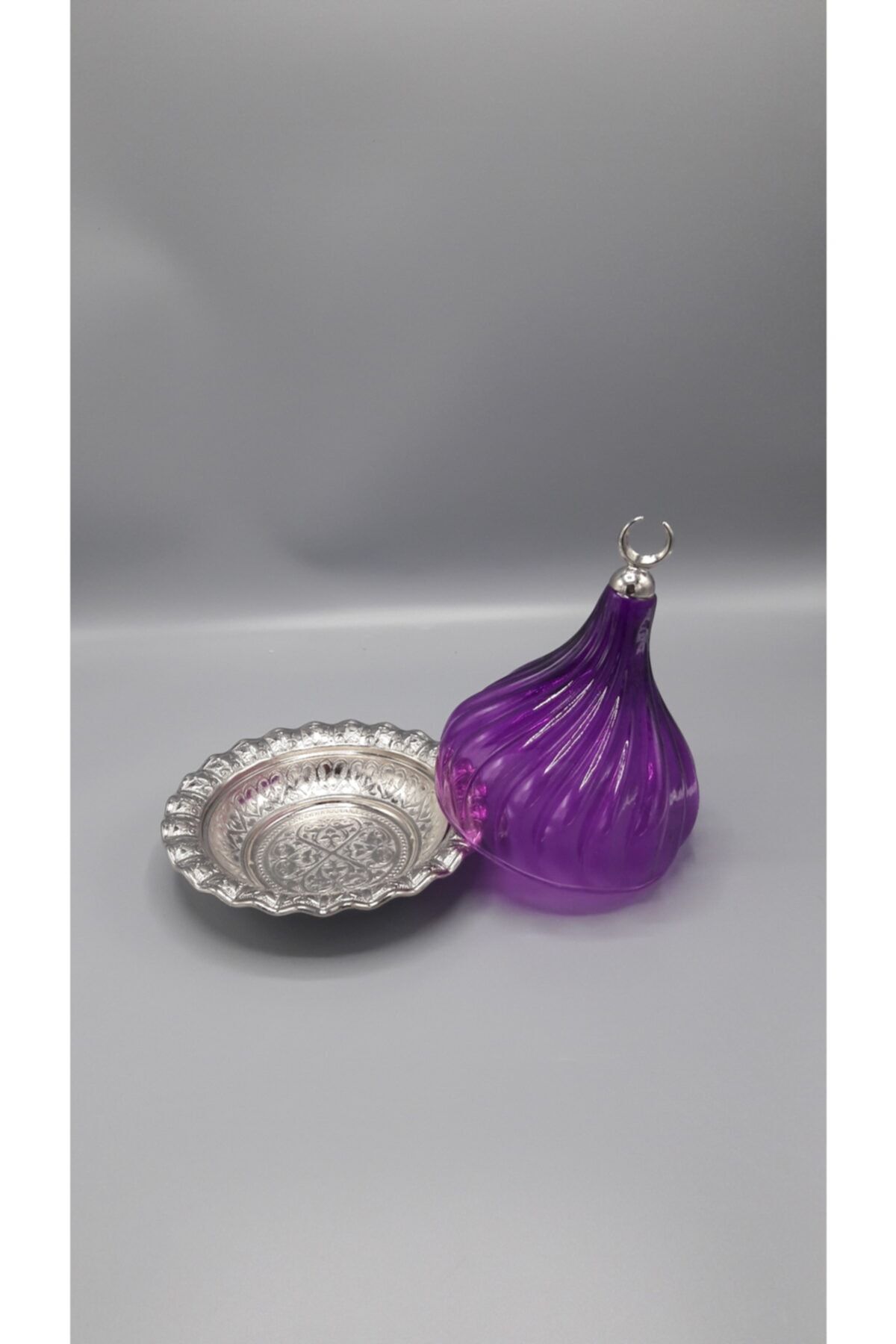MorzaHome Cam Lokumluk Gümüş Çap:17 Yuk:21cm