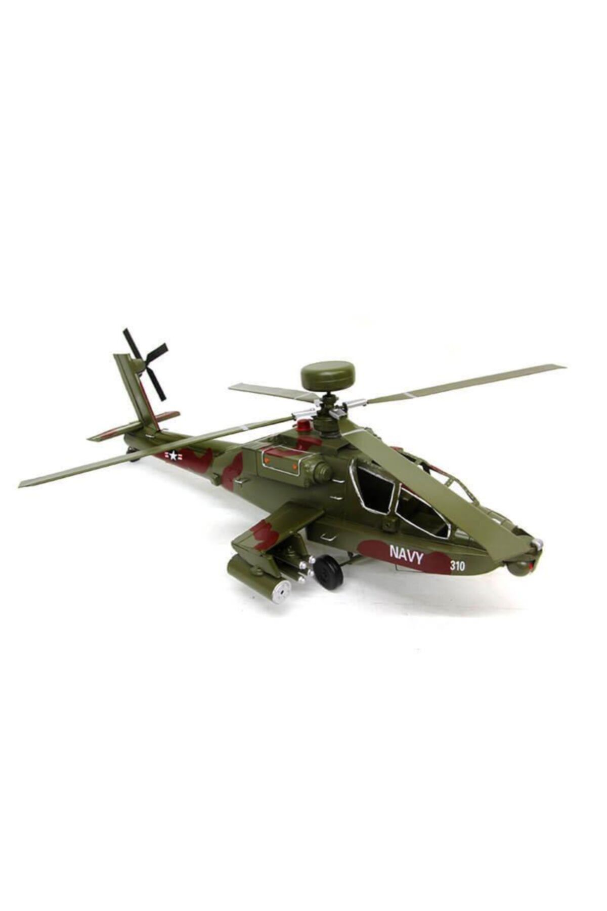Yakamoz home Dekoratif Metal Helikopter Vintage Ev Ofis Hediyelik